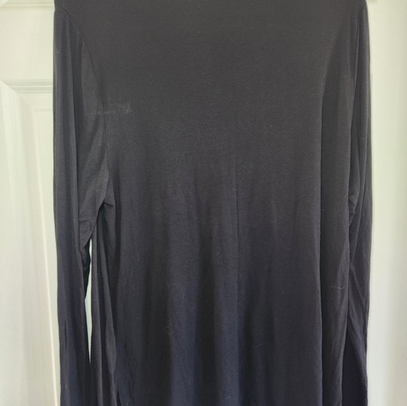 Lane Bryant Womens Top 18/20 Rich Black Long Sleeve Wardrobe Layering EUC Soft - Picture 6 of 6